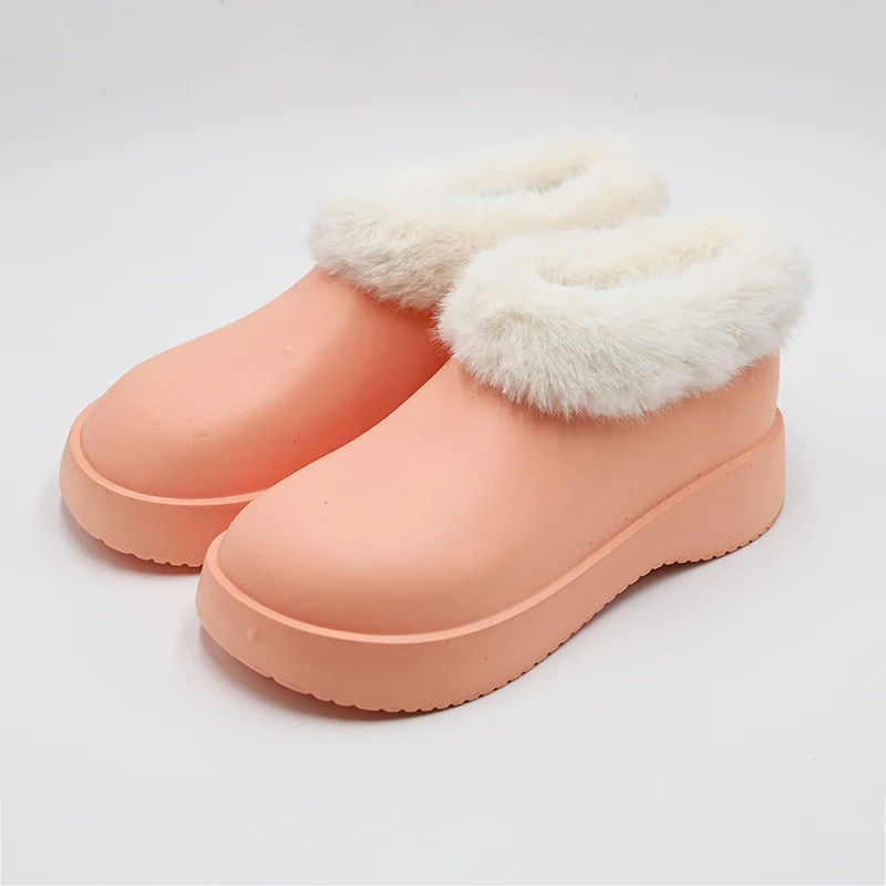 모피 칼라 스노우 부츠